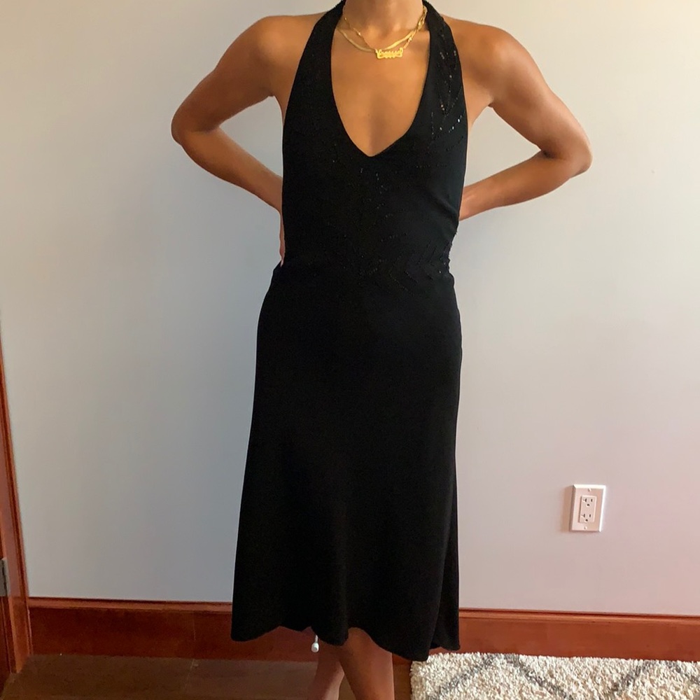black Evan Picone dress.